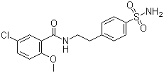 4-(2-(5-Chloro-2-methoxybenzamido)ethyl)benzenesulfamide molecular structure (CAS 16673-34-0)