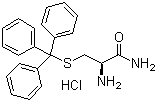 structure of CAS# 166737-85-5, S-Trityl-L-cysteinamide hydrochloride;H-Cys(Trt)-NH2.HCl; (R)-2-Amino-3-(tritylthio)propanamide hydrochloride