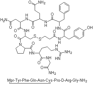 structure of CAS# 16679-58-6, Desmopressin;DDAVP