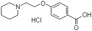 4-(2-哌啶乙氧基)苯甲酸盐酸盐分子结构 (CAS 166975-76-4)