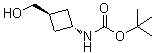 structure of CAS# 167081-37-0, tert-Butyl (trans-3-hydroxymethylcyclobutyl)carbamate