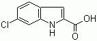 6-氯吲哚-2-羧酸分子结构 (CAS 16732-75-5)