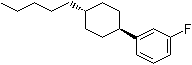 trans-1-Fluoro-3-(4-pentylcyclohexyl)benzene molecular structure (CAS 167407-65-0)