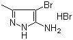 4-Bromo-3-methyl-1H-pyrazol-5-amine hydrobromide molecular structure (CAS 167683-86-5)