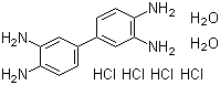 structure of CAS# 167684-17-5, 3,3'-Diaminobenzidine tetrahydrochloride dihydrate;3,3',4,4'-Biphenyltetramine tetrahydrochloride dihydrate