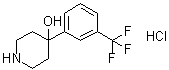 结构式 CAS# 1683-49-4, 4-[3-(三氟甲基)苯基]-4-哌啶醇盐酸盐