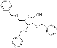 2,3,5-Tris-O-(phenylmethyl)-D-ribofuranose molecular structure (CAS 16838-89-4)