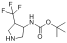 tert-Butyl N-[4-(trifluoromethyl)pyrrolidin-3-yl]carbamate molecular structure (CAS 168545-06-0)