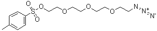 structure of CAS# 168640-82-2, 11-Azido-3,6,9-trioxaundecanyl p-toluenesulfonate;2-[2-[2-(2-Azidoethoxy)ethoxy]ethoxy]ethyl 4-methylbenzenesulfonate