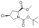 (2S,4S)-1-tert-butyl 2-methyl 4-chloropyrrolidine-1,2-dicarboxylate molecular structure (CAS 169032-99-9)