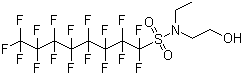 structure of CAS# 1691-99-2, N-Ethyl-N-(2-hydroxyethyl)perfluorooctylsulphonamide;N-Ethyl-1,1,2,2,3,3,4,4,5,5,6,6,7,7,8,8,8-heptadecafluoro-N-(2-hydroxyethyl)-1-octanesulfonamide
