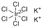 structure of CAS# 16920-56-2, Dipotassium hexachloroiridate;Iridium potassium chloride
