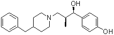 结构式 CAS# 169274-78-6, (alphaR,betaS)-alpha-(4-羟基苯基)-beta-甲基-4-苄基-1-哌啶丙醇
