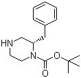 结构式 CAS# 169447-86-3, (S)-1-Boc-2-苄基哌嗪; (S)-2-苄基哌嗪-1-甲酸叔丁酯