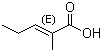 structure of CAS# 16957-70-3, trans-2-Methyl-2-pentenoic acid;(E)-2-Methylpent-2-en-1-oic acid