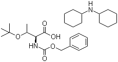 structure of CAS# 16966-07-7, Cbz-O-tert-butyl-L-threonine dicyclohexylamine;Z-thr(tbu)-OH DCHA; N-Benzyloxycarbonyl-O-tert-butyl-L-threonine dicyclohexylamine