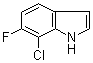 structure of CAS# 169673-92-1, 7-Chloro-6-fluoro-1H-indole;7-Chloro-6-fluoroindole