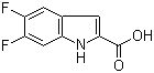 structure of CAS# 169674-35-5, 5,6-Difluoroindole-2-carboxylic acid;5,6-difluoro-1H-indole-2-carboxylic acid
