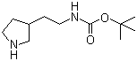 structure of CAS# 169750-93-0, [2-(3-Pyrrolidinyl)ethyl]carbamic acid tert-butyl ester