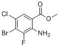 structure of CAS# 1698028-15-7, Methyl 2-amino-4-bromo-5-chloro-3-fluorobenzoate