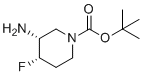 Tert-butyl cis-3-amino-4-fluoropiperidine-1-carboxylate molecular structure (CAS 1700611-18-2)