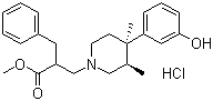 结构式 CAS# 170098-28-9, (S)-2-(((3R,4R)-4-(3-羟基苯基)-3,4-二甲基哌啶-1-基)甲基)苯丙酸甲酯盐酸盐