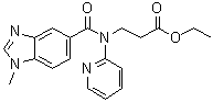 N-[(1-Methyl-1H-benzimidazol-5-yl)carbonyl]-N-2-pyridinyl-beta-alanine ethyl ester molecular structure (CAS 1702936-92-2)