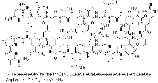 结构式 CAS# 17034-35-4, 促胰液素; 胰泌素