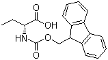 结构式 CAS# 170642-27-0, Fmoc-D-2-氨基丁酸; N-芴甲氧羰基-D-2-氨基丁酸