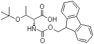 结构式 CAS# 170643-02-4, O-(叔丁基)-N-[9H-芴-9-甲氧羰基]-D-别苏氨酸