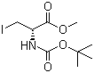 结构式 CAS# 170848-34-7, (2R)-2-[(叔丁氧羰基)氨基]-3-碘丙酸甲酯