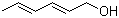(E,E)-2,4-Hexadien-1-ol molecular structure (CAS 17102-64-6)