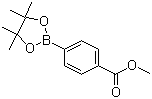 结构式 CAS# 171364-80-0, 4-甲氧甲酰苯硼酸频哪醇酯; 4-(4,4,5,5-四甲基-1,3,2-二氧杂戊硼烷-2-基)苯甲酸甲酯