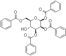 beta-D-Mannopyranose 1,2,3,6-tetrabenzoate molecular structure (CAS 171482-60-3)