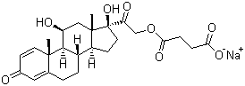 Prednisolone sodium succinate molecular structure (CAS 1715-33-9)