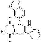 structure of CAS# 171596-36-4, Nortadalafil;(6R,12aR)-6-(1,3-Benzodioxol-5-yl)-2,3,6,7,12,12a-hexahydropyrazino[1',2':1,6]pyrido[3,4-b]indole-1,4-dione