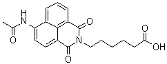 structure of CAS# 172227-59-7, 6-(Acetylamino)-1,3-dioxo-1H-benz[de]isoquinoline-2(3H)-hexanoic acid
