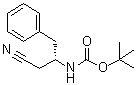 structure of CAS# 172695-25-9, N-[(1S)-1-(Cyanomethyl)-2-phenylethyl]carbamic acid 1,1-dimethylethyl ester