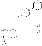1-Cyclohexyl-4-[3-(1,2,3,4-tetrahydro-5-methoxy-1-naphthalenyl)propyl]piperazine dihydrochloride molecular structure (CAS 172907-03-8)
