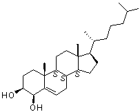 3beta,4beta-Dihydroxycholest-5-ene molecular structure (CAS 17320-10-4)