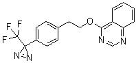 结构式 CAS# 173219-33-5, 4-[2-[4-[3-(三氟甲基)-3H-双吖丙啶-3-基]苯基]乙氧基]喹唑啉