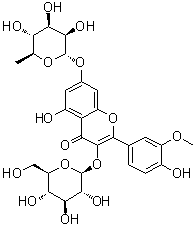 Isorhamnetin 7-rhamnoside molecular structure (CAS 17331-71-4)
