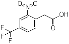 structure of CAS# 1735-91-7, 2-(2-Nitro-4-trifluoromethylphenyl)acetic acid;2-[2-Nitro-4-(trifluoromethyl)phenyl]acetic acid