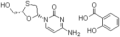 Lamivudine salicylate molecular structure (CAS 173522-96-8)