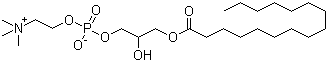 Palmitoyl Lyso-phosphocholine molecular structure (CAS 17364-16-8)