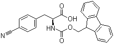 结构式 CAS# 173963-93-4, Fmoc-4-氰基-L-苯丙氨酸; N-芴甲氧羰基-4-氰基-L-苯丙氨酸