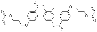 结构式 CAS# 174063-87-7, RM 257; 4-(3-丙烯酰氧基丙氧基)苯甲酸 2-甲基-1,4-苯酯