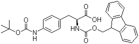 结构式 CAS# 174132-31-1, 4-(叔丁氧羰基)氨基-N-芴甲氧羰基-L-苯丙氨酸