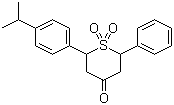 Tetrahydro-2-[4-(1-methylethyl)phenyl]-6-phenyl-4H-thiopyran-4-one 1,1-dioxide molecular structure (CAS 174493-22-2)