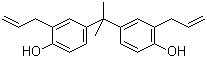 结构式 CAS# 1745-89-7, 2,2'-二烯丙基双酚 A; 4,4'-(1-甲基亚乙基)二[2-(2-丙烯基)]酚